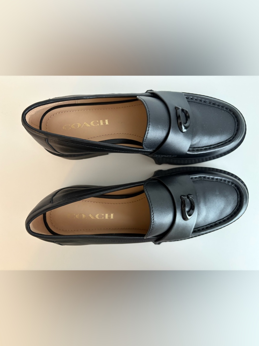 Coach Black Loafers - Leah Loafers